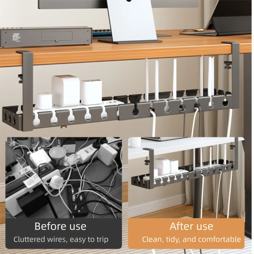 Adjustable Cable Organizer Tray for Under-Desk Use - Image 8
