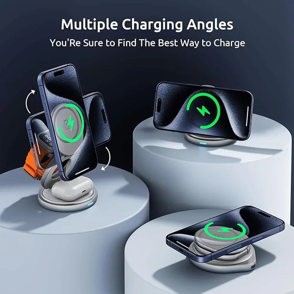 Magnetic Charging Stand with 3-in-1 Rotating Features - Image 3