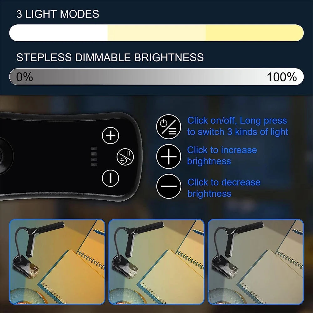 Book Light with 14 LEDs and Clip-On Design - Image 3