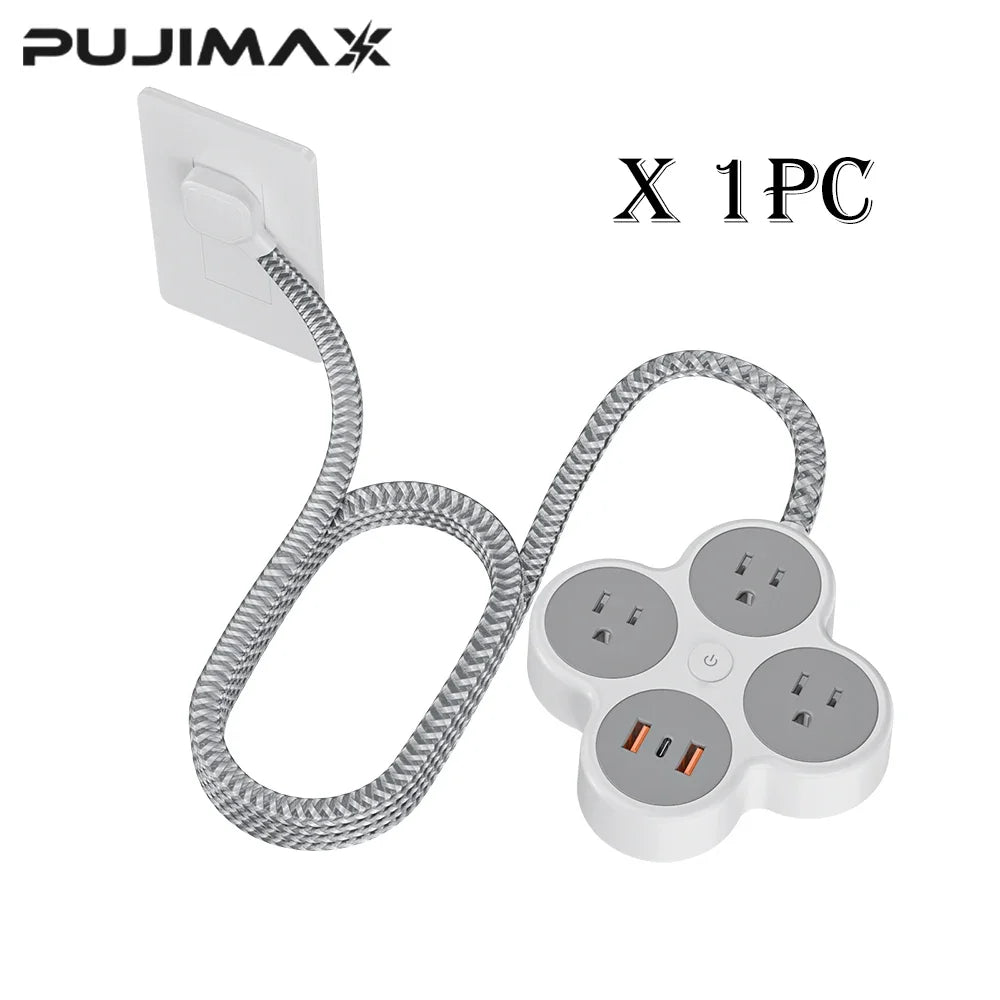 Multi-Outlet Power Strip with Braided Cable - Image 14
