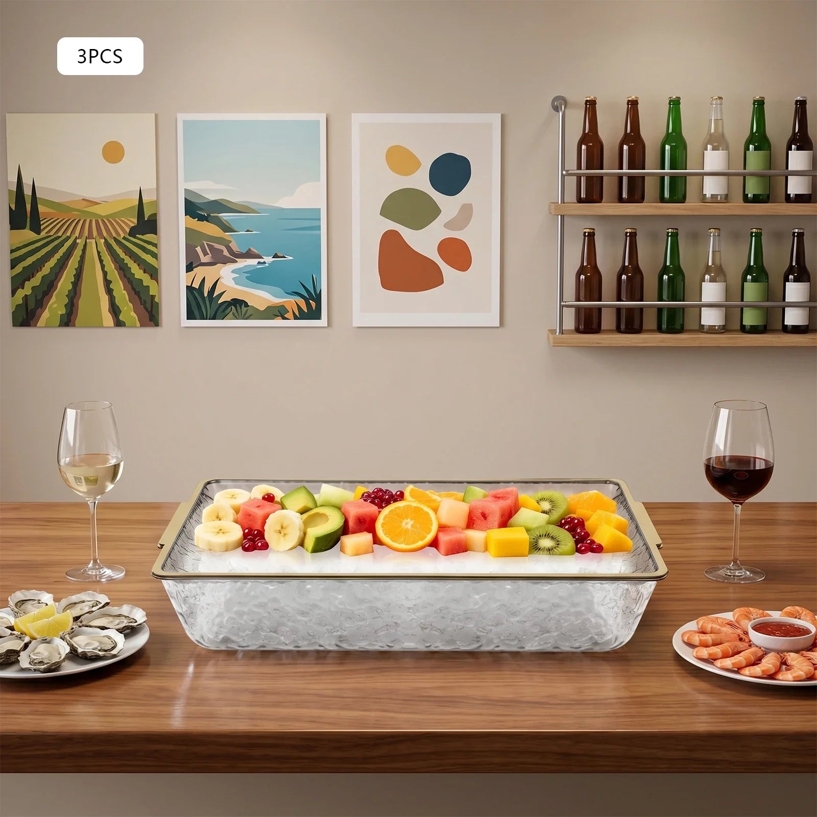 Serving Set with Chilled Tray and Bowls - Image 8