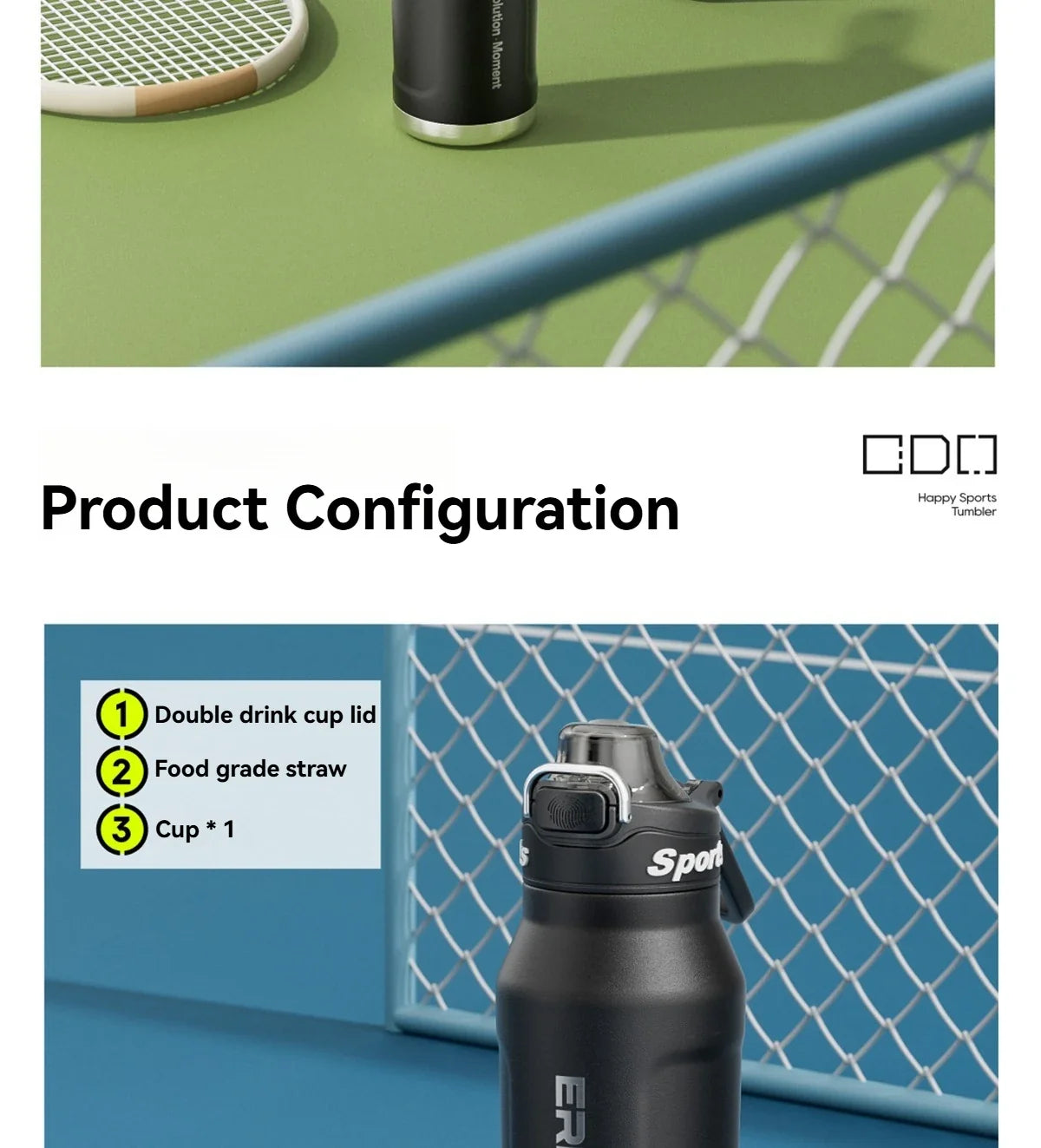 Insulated Sport Tumbler with Double Wall Design - Image 23