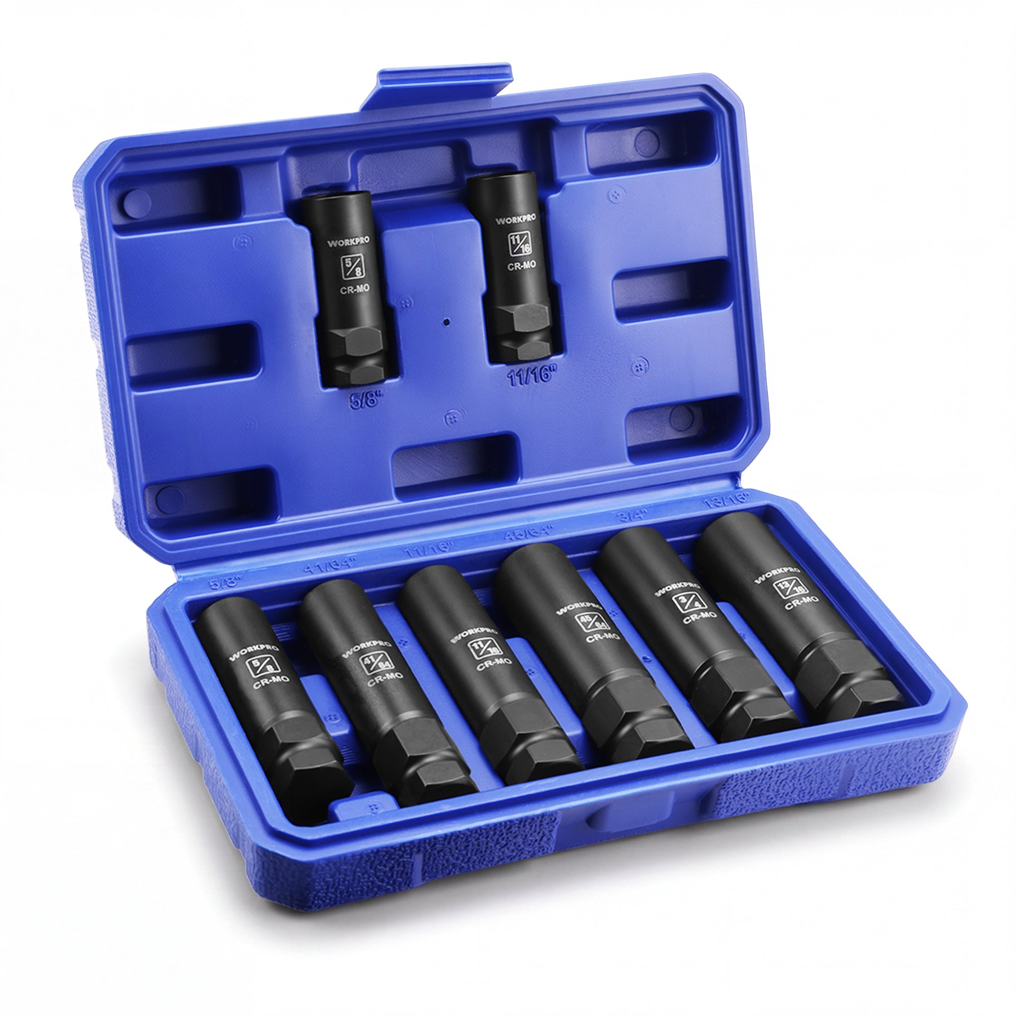 WORKPRO Spline Lug Nut Socket Set, 8PC SAE Wheel Lock Removal Kit - Image 2