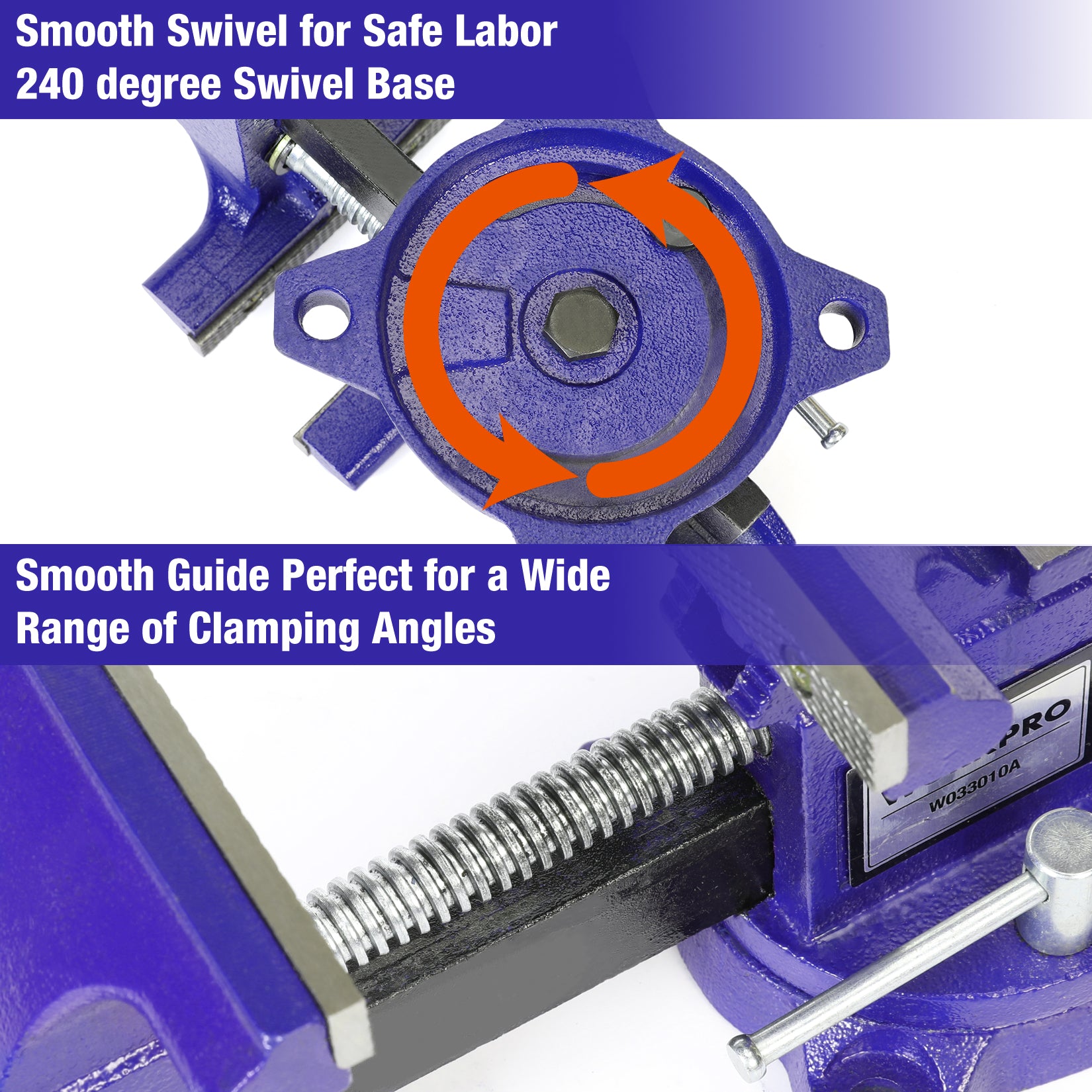 WORKPRO Bench Vise 4-1/2" Vice for Workbench - Image 4