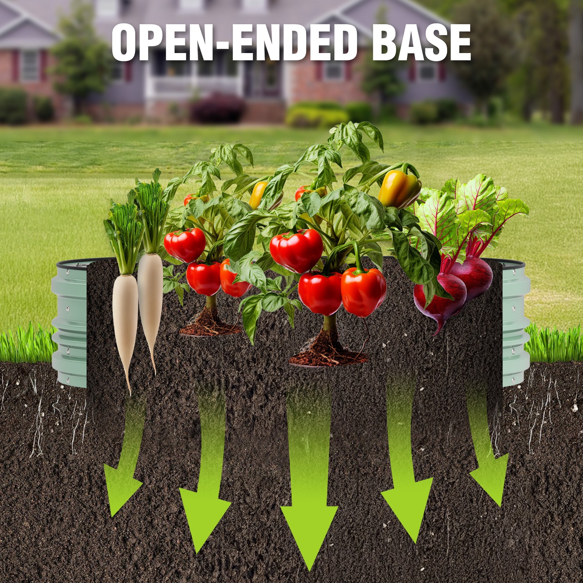 WORKPRO 4x2x1ft Galvanized Raised Garden Bed Set, Rust & Corrosion Protection, Easy Assembly, Safe Edge, Ideal for Vegetables & Flowers, Green, 2 Pcs - Image 5