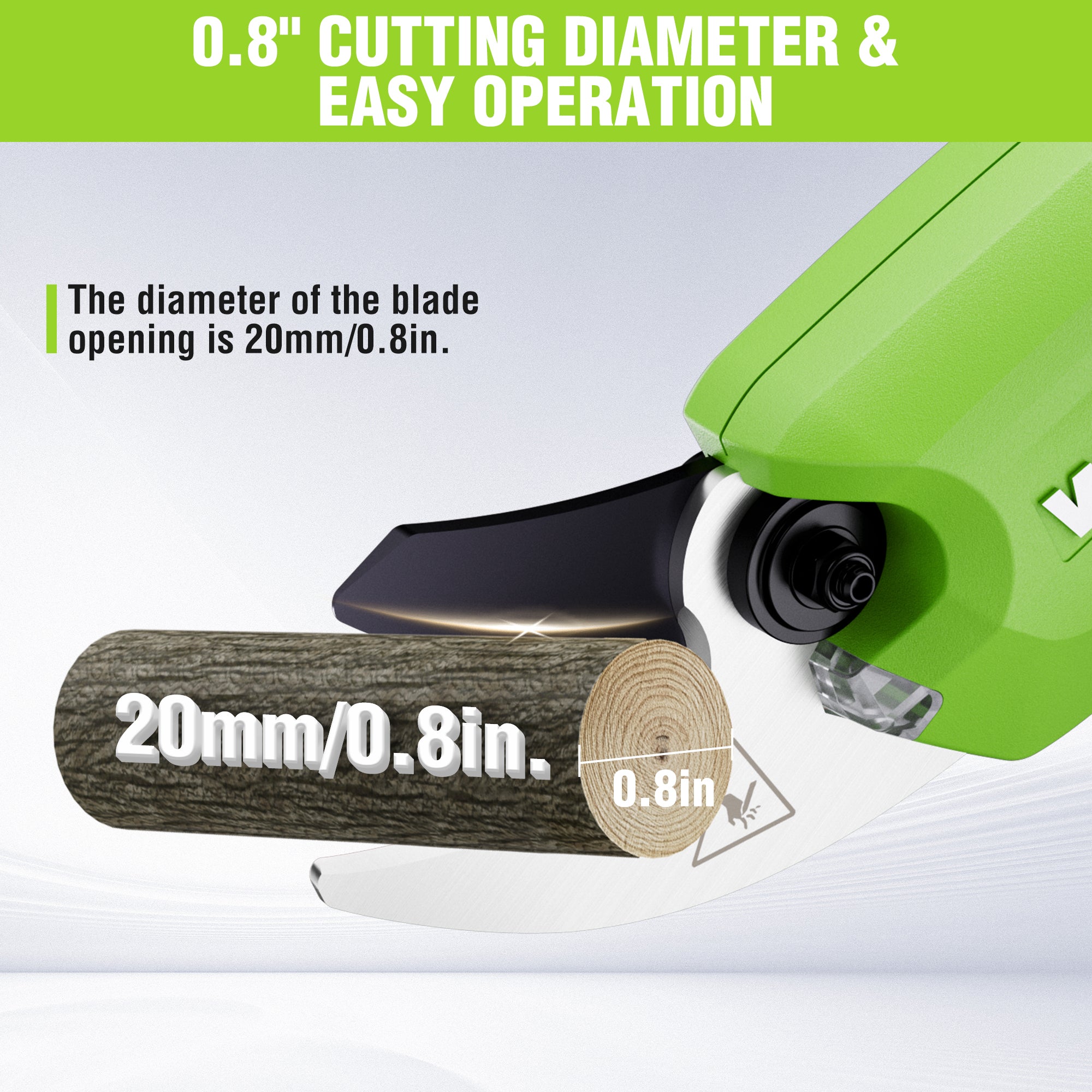 WORKPRO 7.2V Cordless Electric Pruning Shears/Tree Pruner with Rechargeable Battery, 0.8 Inch Cutting Diameter - Image 3