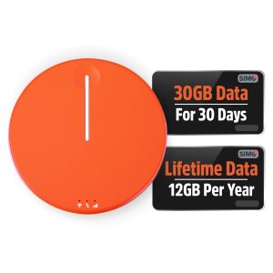 SIMO Solis Hero, 4G Mobile Hotspot, 1GB/Monthly + 30GB Global Data Work, Home, and Travel Internet, WiFi in 140+ Countries, Auto-Switching 300+ Carriers, No SIM Required, No Contract Needed