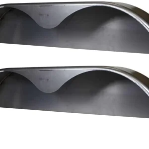 72×10-3/4 Tandem Axle Steel Trailer Fender with Back Plate Welded In (2-Pack)