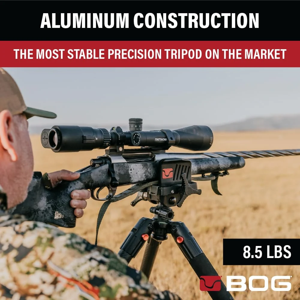 BOG DeathGrip Hunting Tripod, 7"-59", Lightweight, Gun Clamp, Shooting Rest - Image 2