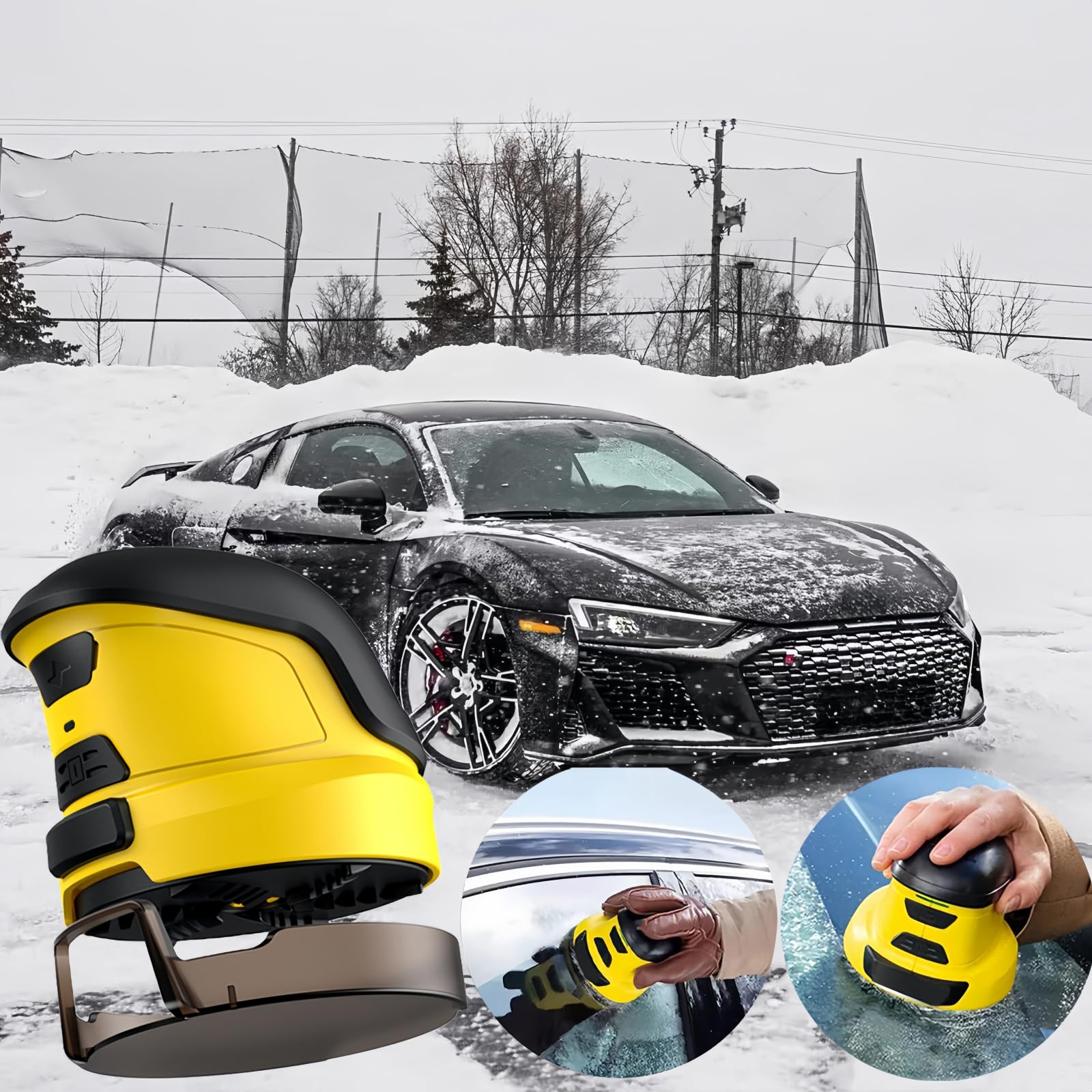 Electric Ice Scraper Handheld Tool, Fast USB Rechargeable Snow and Frost Remover, Motorized for Quick Ice Removal from Cars and Windows - Image 3