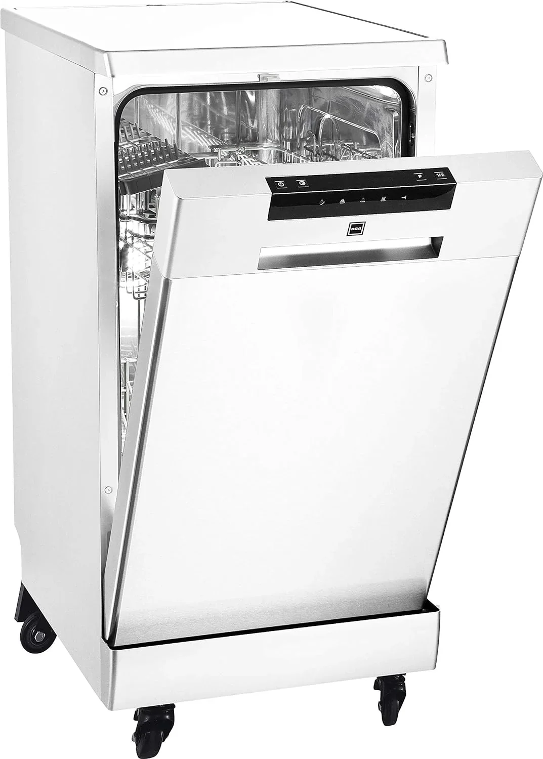 Portable Dishwasher, 18in Wide, 8 Place Settings Capacity, White - Image 2