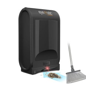 EyeVac Pro Touchless Vacuum Automatic Dustpan - Ultra Fast & Powerful - Great for Sweeping Salon Pet Hair Food Dirt Kitchen, Corded Canister Vacuum, Bagless, Automatic Sensors, 1400 Watt (Black)