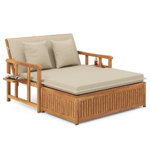 Tangkula Outdoor Wood Daybed