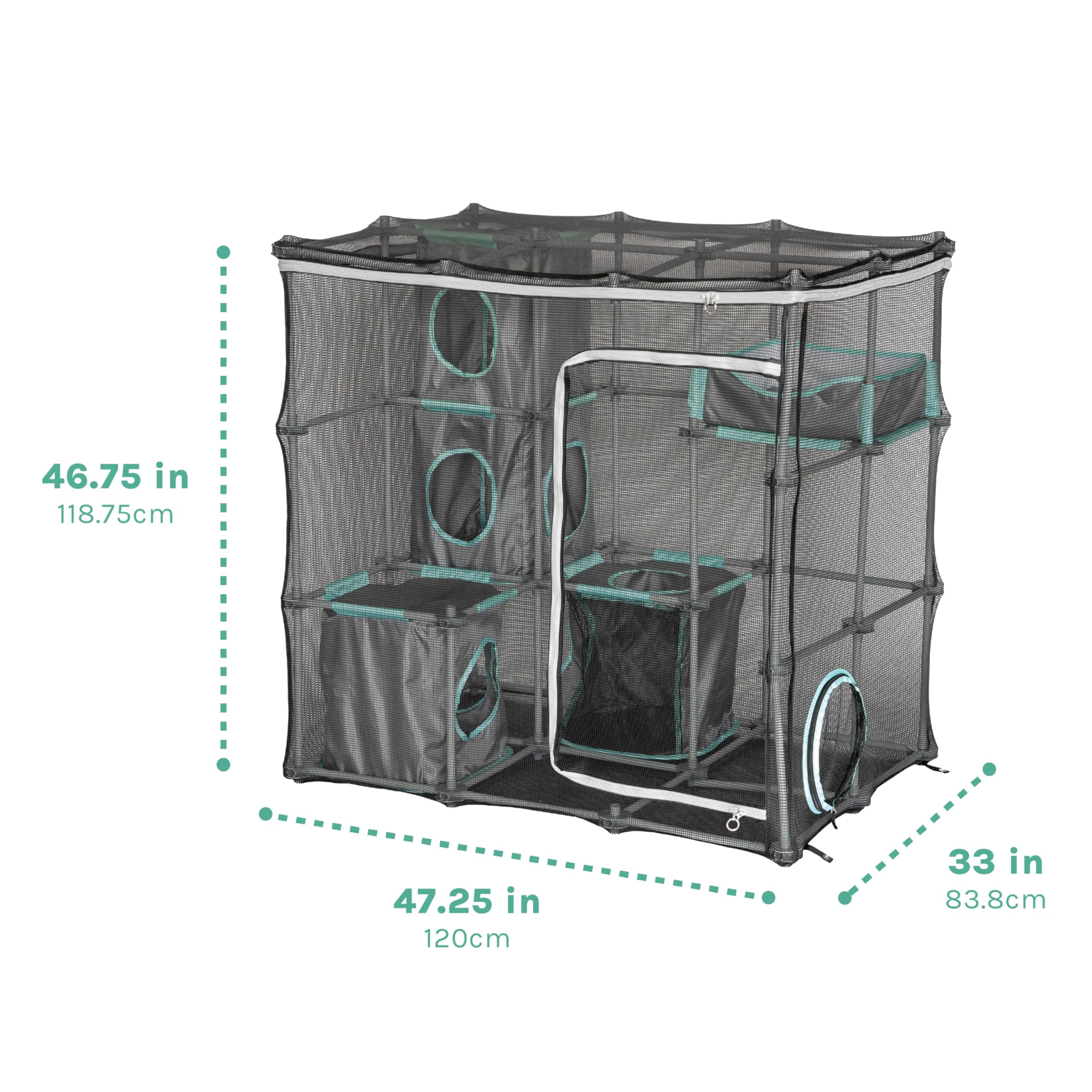 Kitty City Outdoor Catio Furniture & Play Kits for Cats - Outdoor Mega Kit, Exterior Cat Enclosure & Playpen, Catio for Enclosed Outside or Indoor Exploring, Kitten Exercise Pen or Kennel, Kitty Tent - Image 4