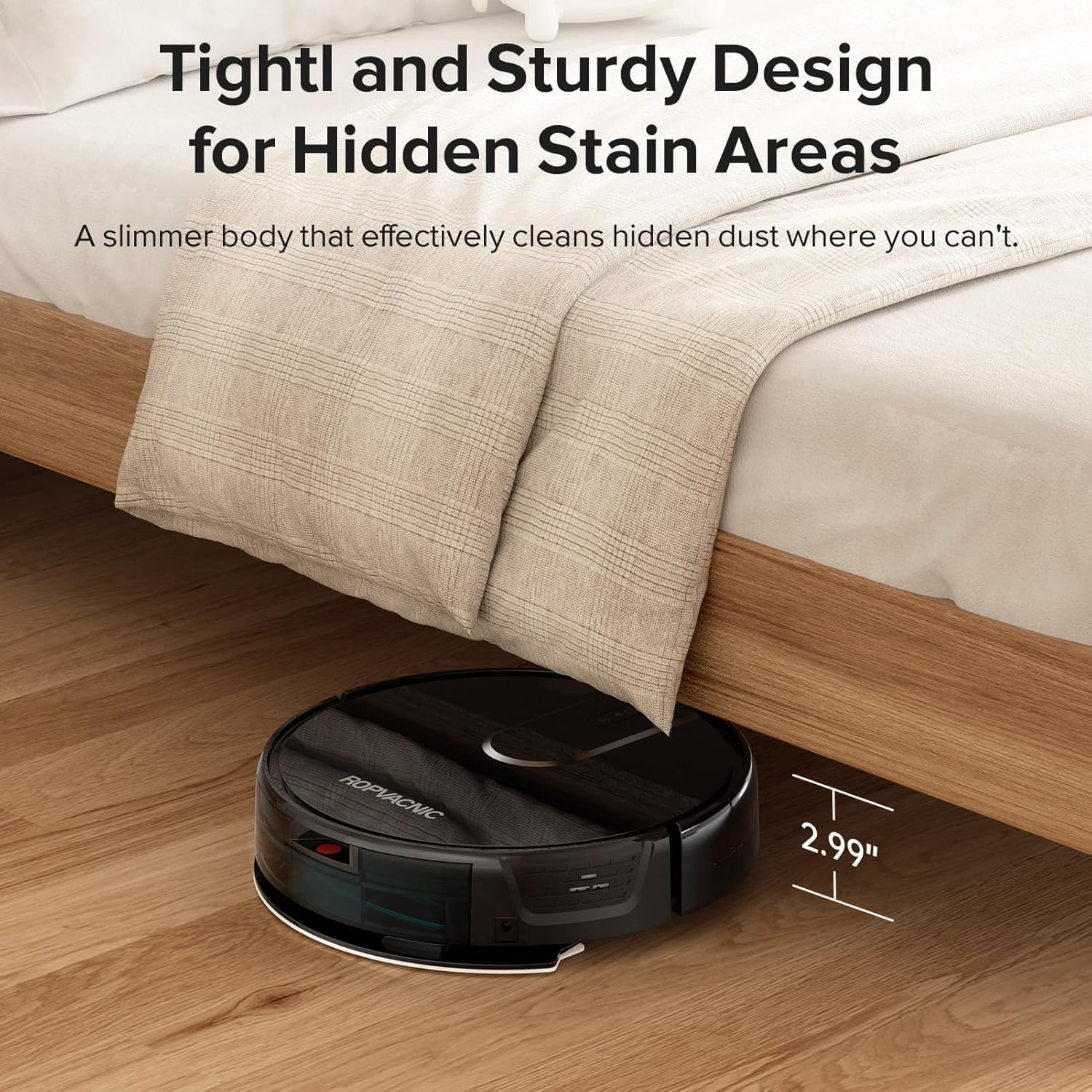 ROPVACNIC Robot Vacuum and Mop Combo 5200Pa Suction Robotic Cleaner Self-charging, app control, personalized cleaning adjustments, advanced obstacle avoidance, suitable for home use - Image 3
