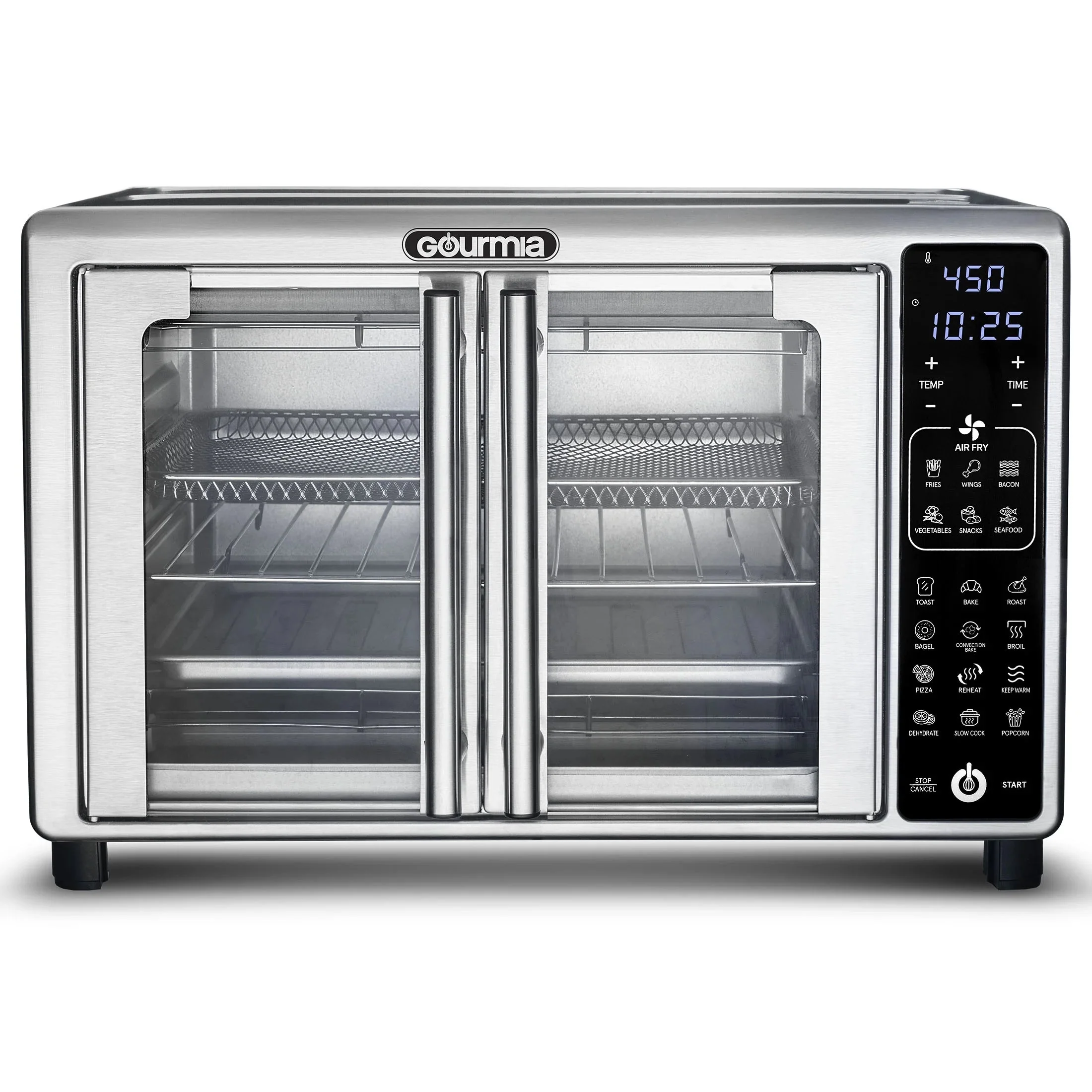 Gourmia French Door Digital Toaster Oven Air Fryer, 6-Slice, 24L, Stainless Steel - GTF2440 - Image 4