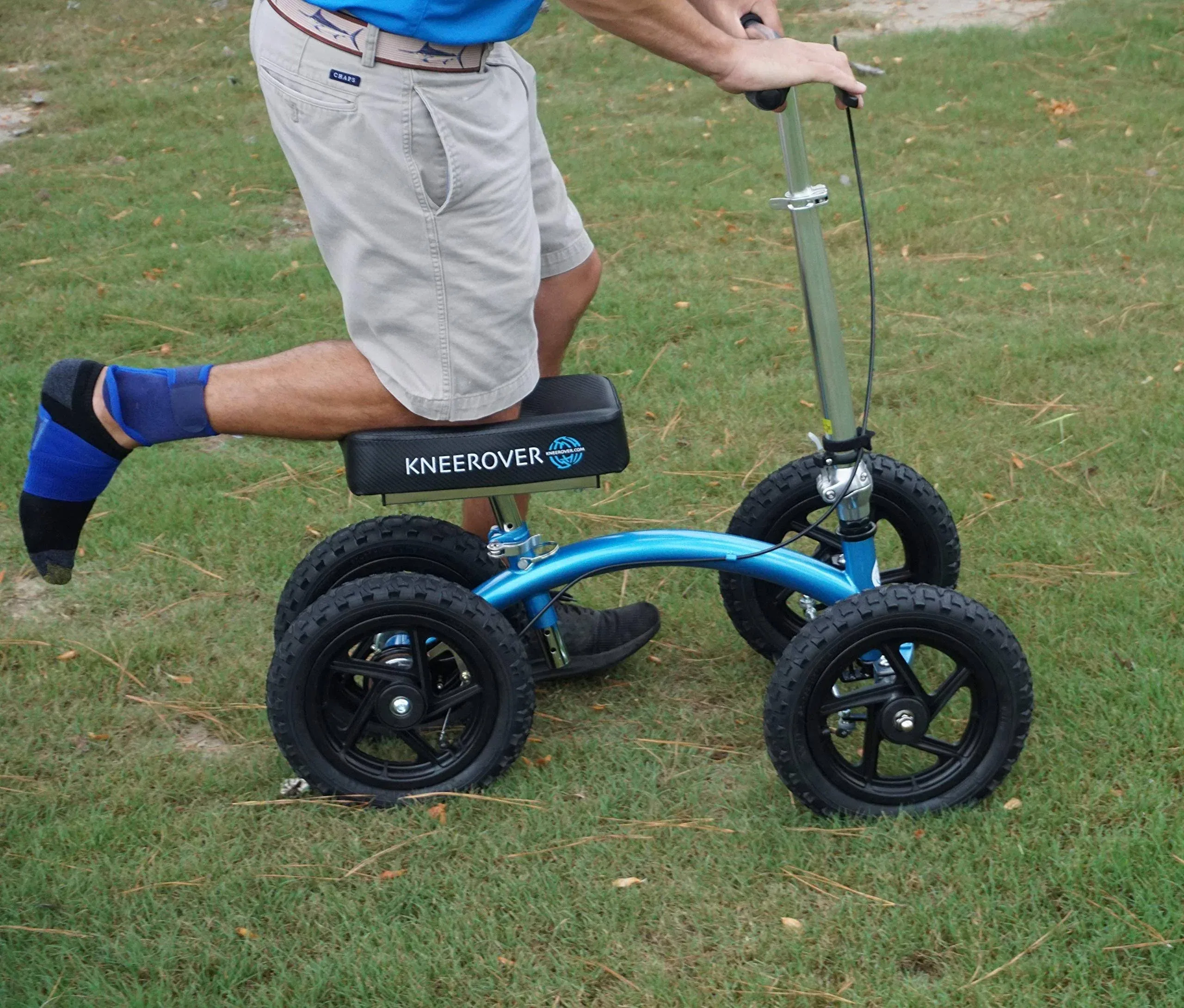 KneeRover All Terrain Knee Walker, Metallic Blue - QUAD - Image 7