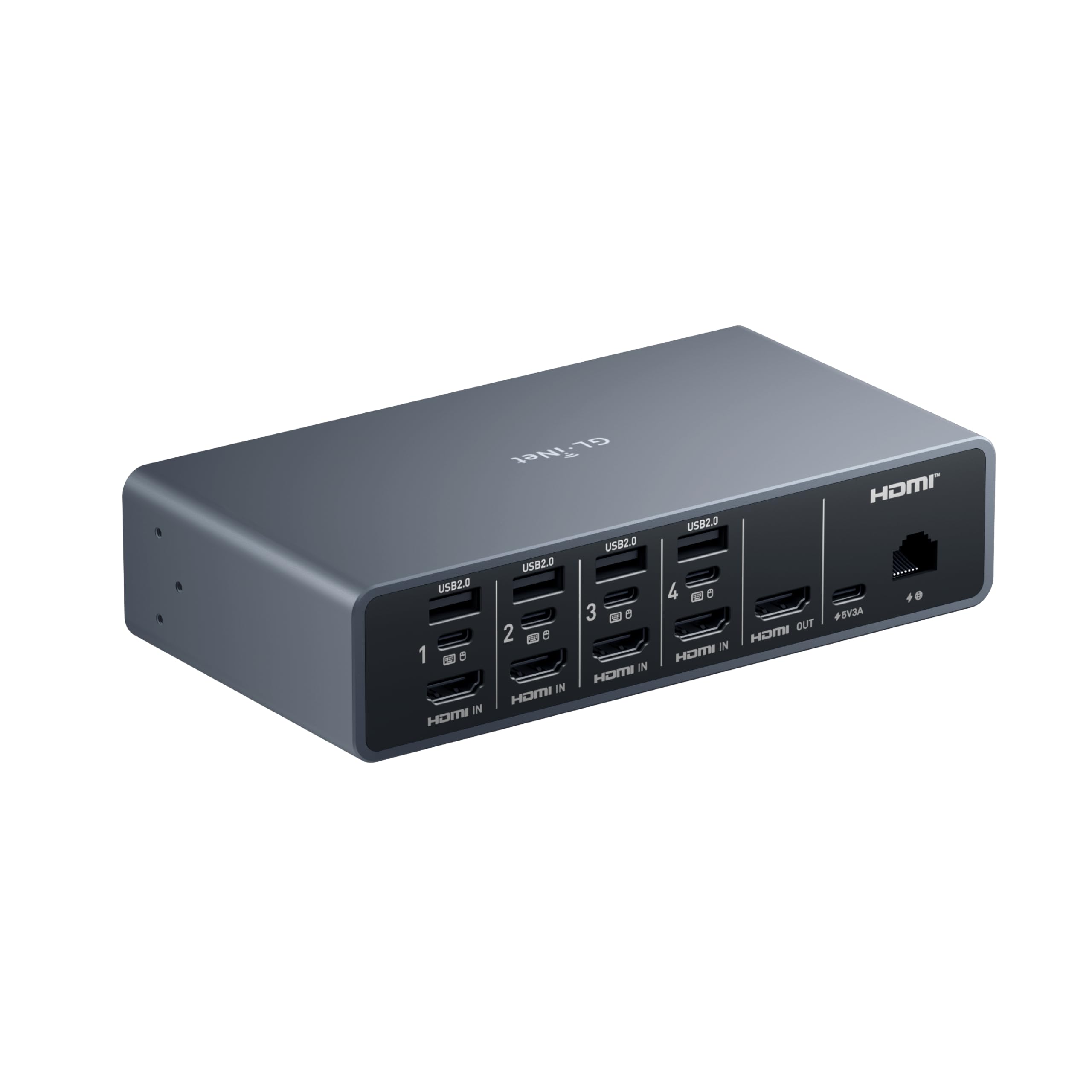 GL.iNet Comet X (GL-RM4PE) Quad-Port Remote KVM for Home Lab and IT Pro PoE powered 4-port KVM, Self-Hosted, 4 HDMI, 4K 30Hz loop-out, 64 GB eMMC, touchscreen, B2B, IT, Local Control, Rack-Ready - Image 2