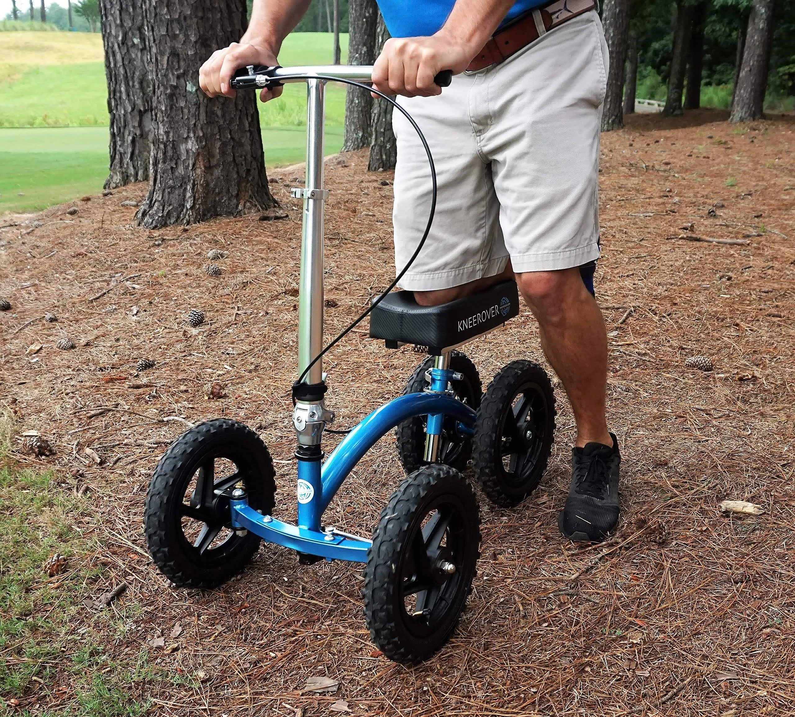 KneeRover All Terrain Knee Walker, Metallic Blue - QUAD - Image 5