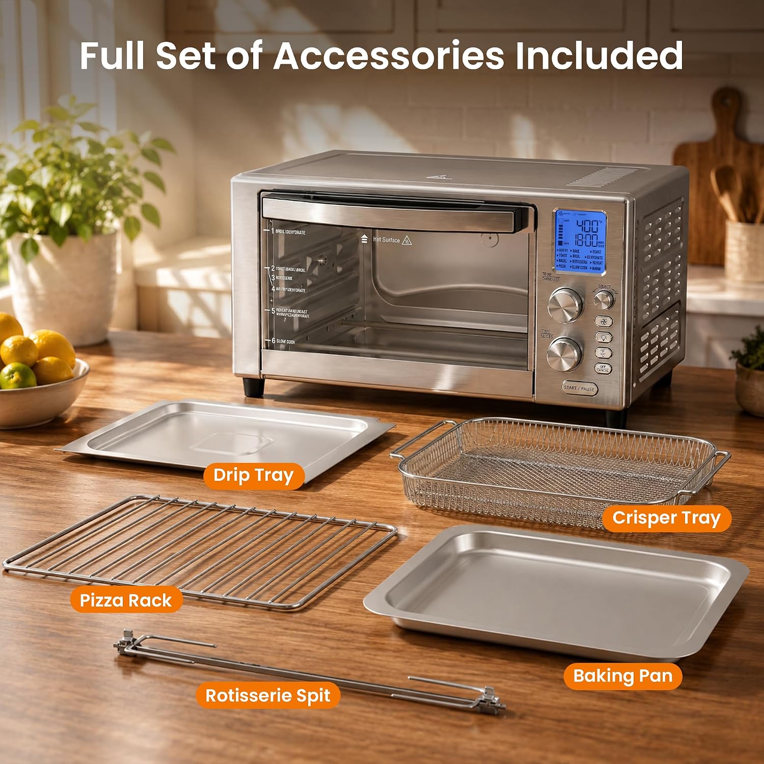 Kismile 12-in-1 Air Fryer Toaster Oven Combo 24122KAF0 - Image 5