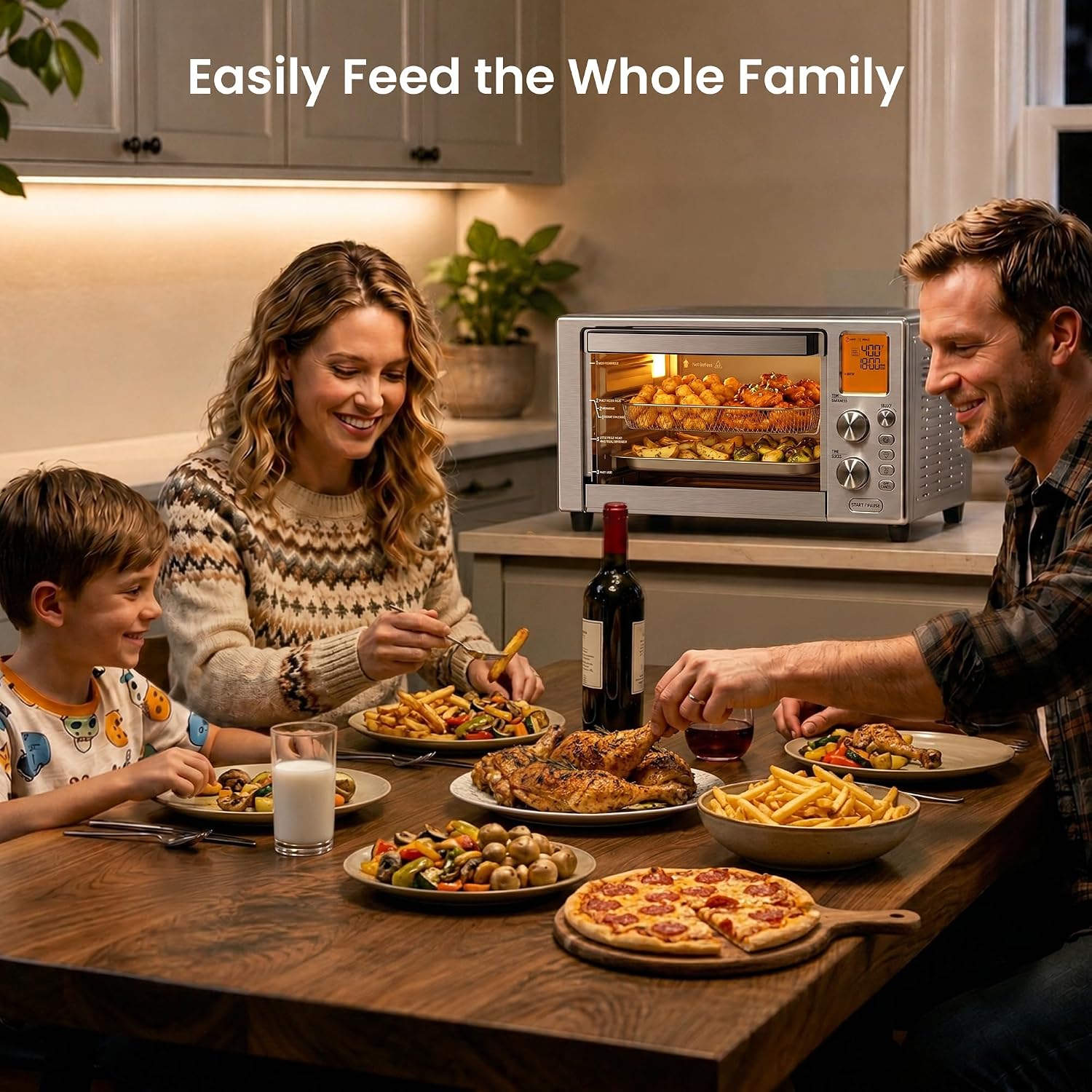 Kismile 12-in-1 Air Fryer Toaster Oven Combo 24122KAF0 - Image 8