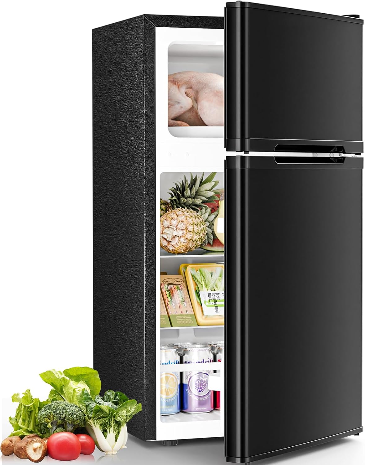 Kismile 2.45 Cu.Ft Mini Fridge with Freezer RE5870