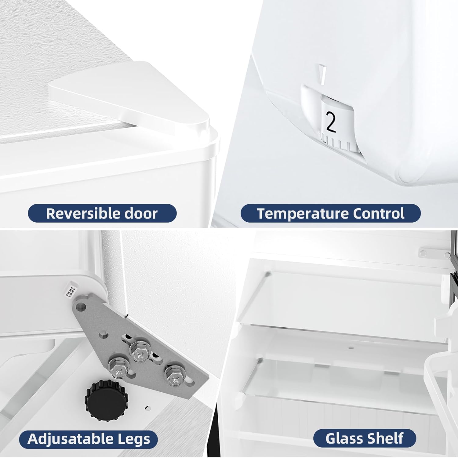 Kismile 2.45 Cu.Ft Mini Fridge with Freezer RE5870 - Image 21