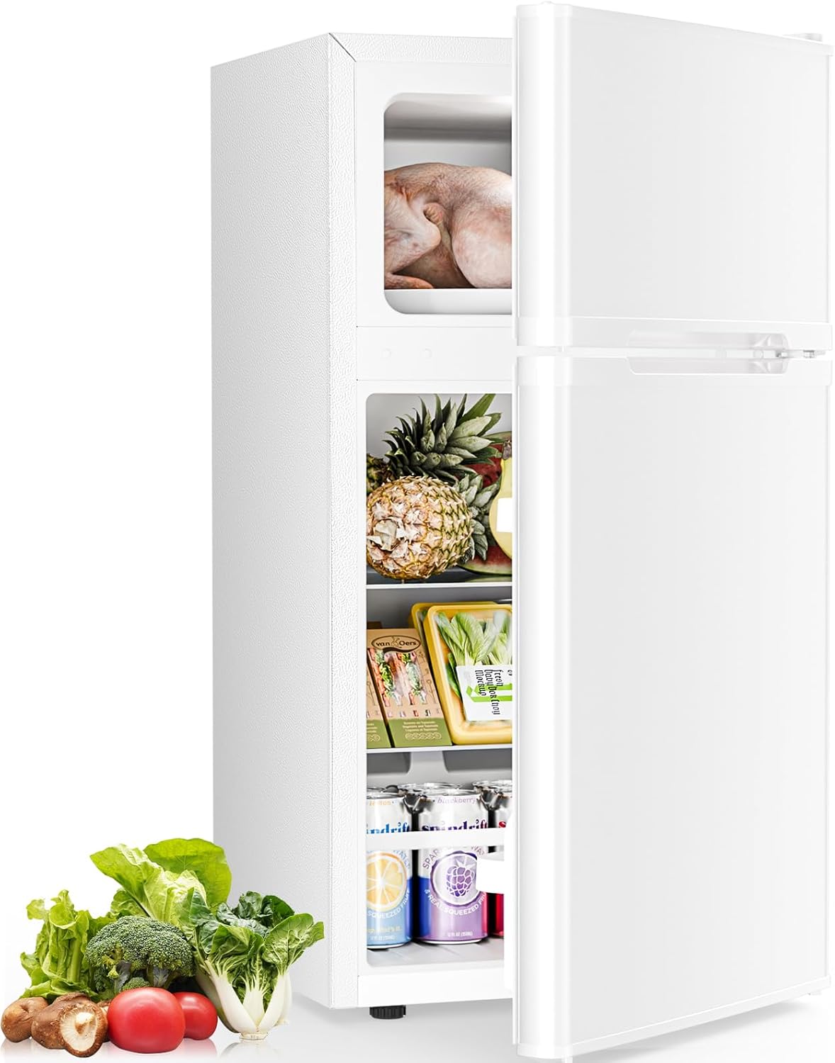 Kismile 2.45 Cu.Ft Mini Fridge with Freezer RE5870 - Image 15