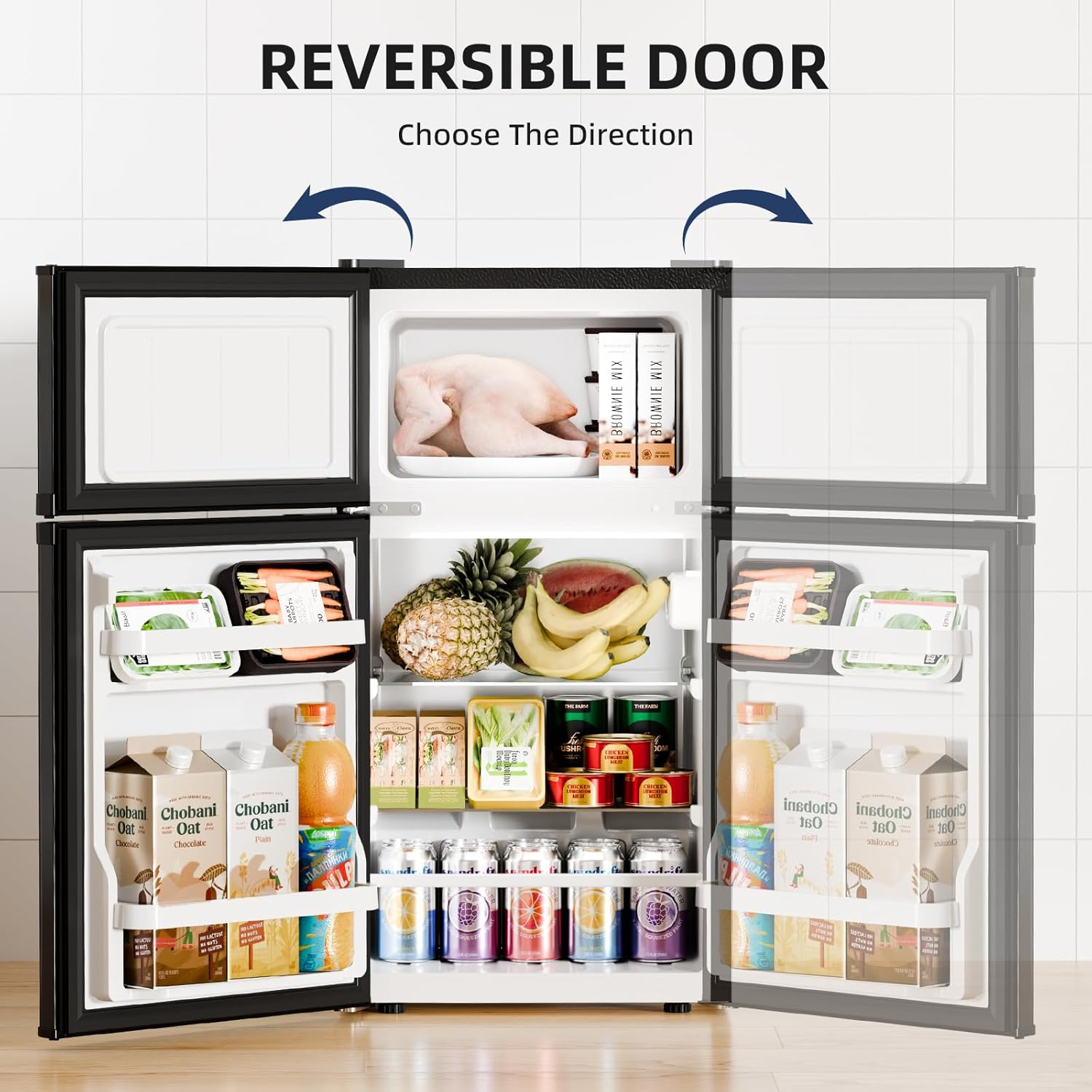 Kismile 2.45 Cu.Ft Mini Fridge with Freezer RE5870 - Image 6