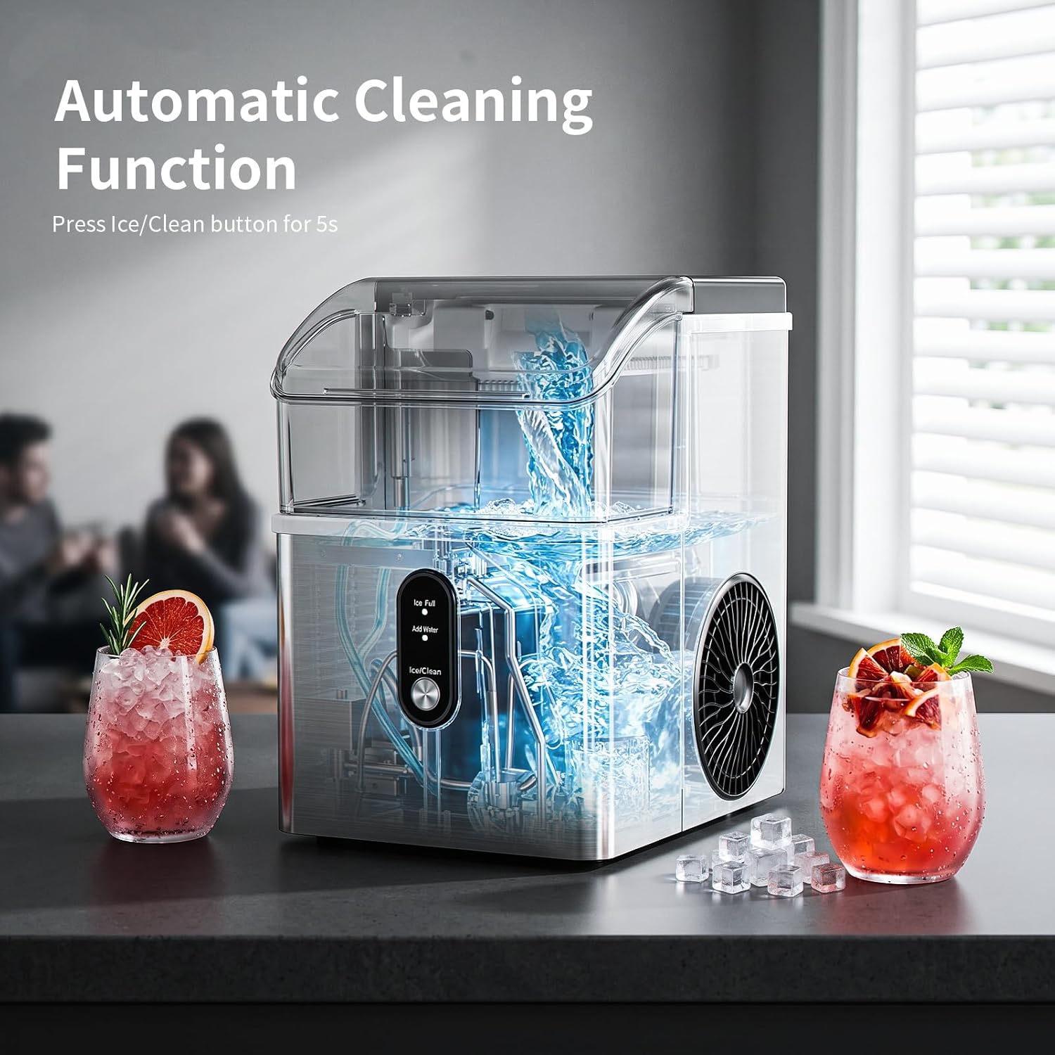 Kismile Nugget Ice Makers Countertop IM5815NB - Image 17