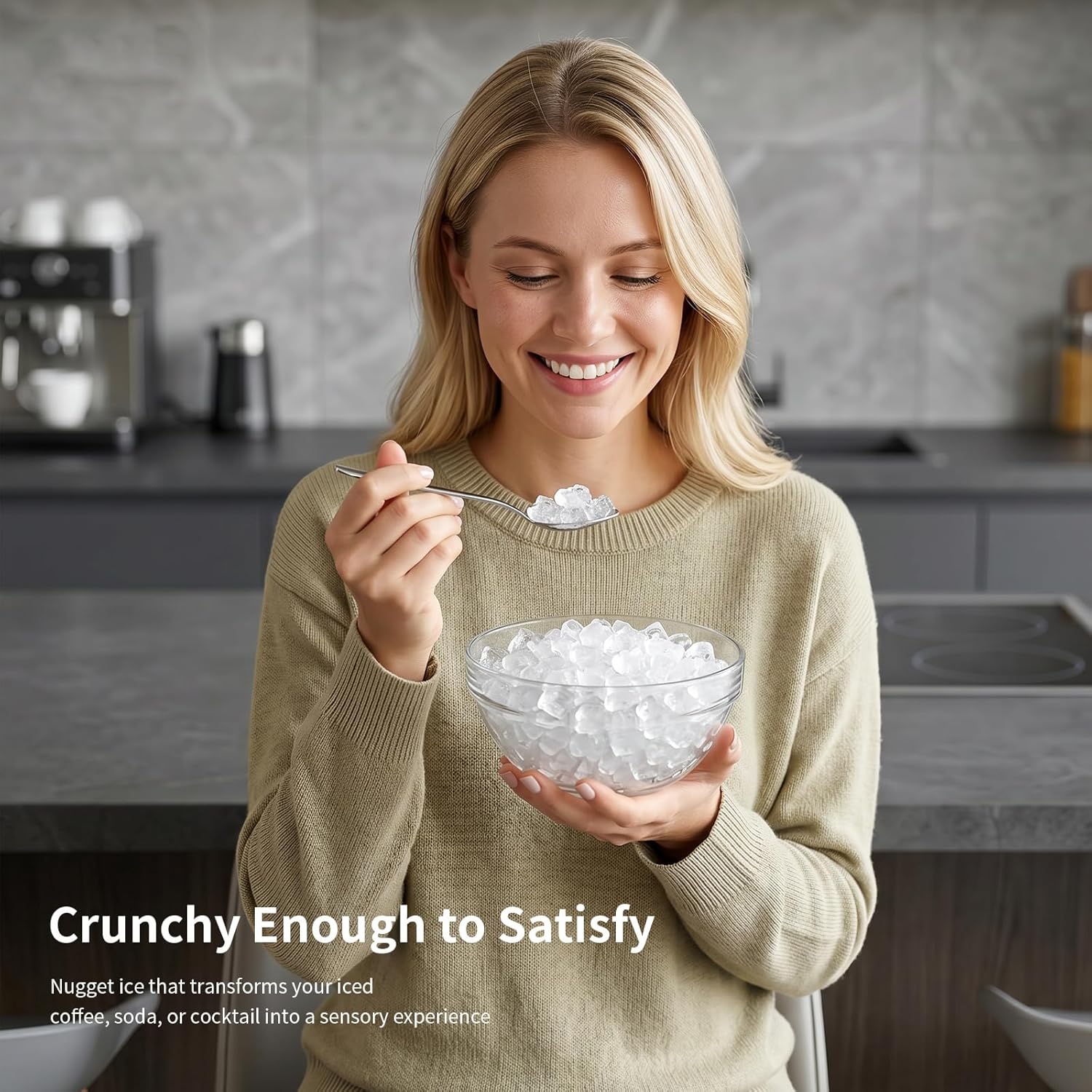 Kismile Nugget Ice Makers Countertop IM5815NB - Image 18