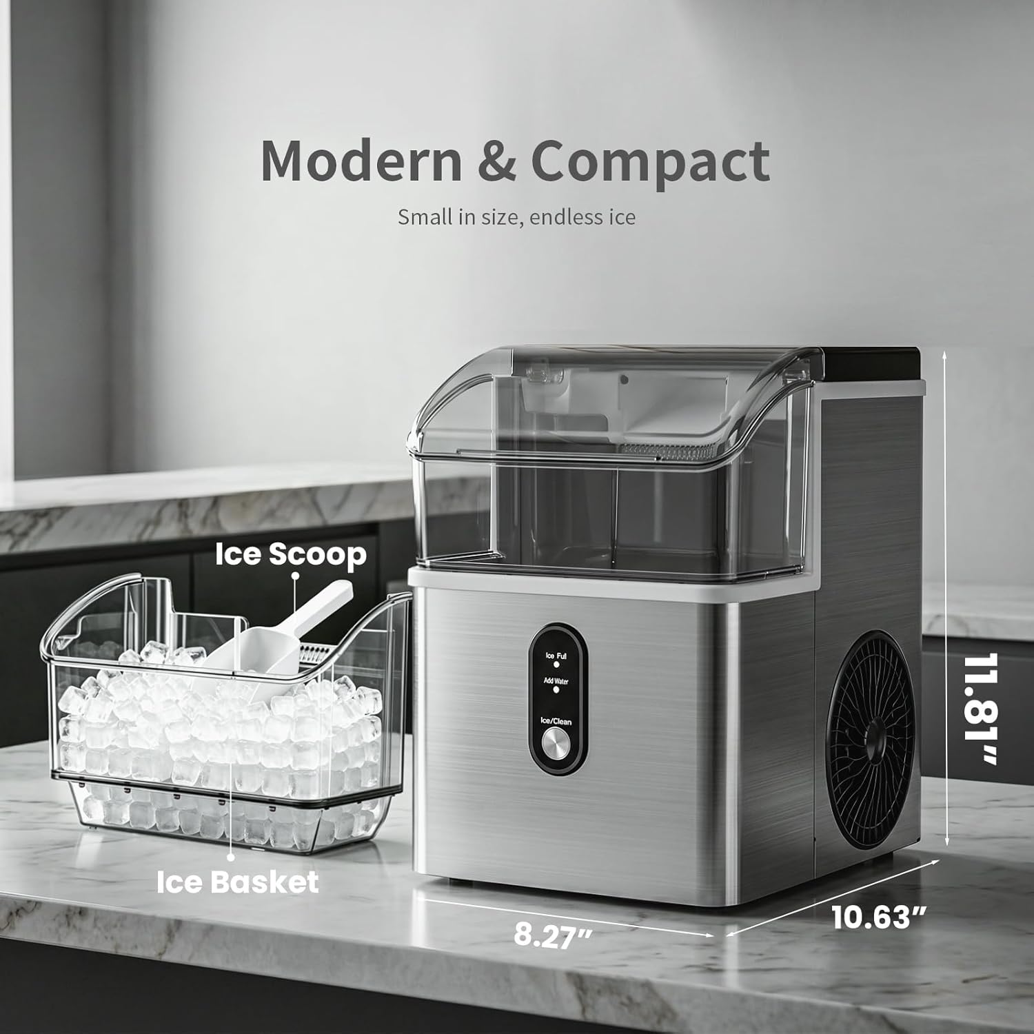 Kismile Nugget Ice Makers Countertop IM5815NB - Image 20