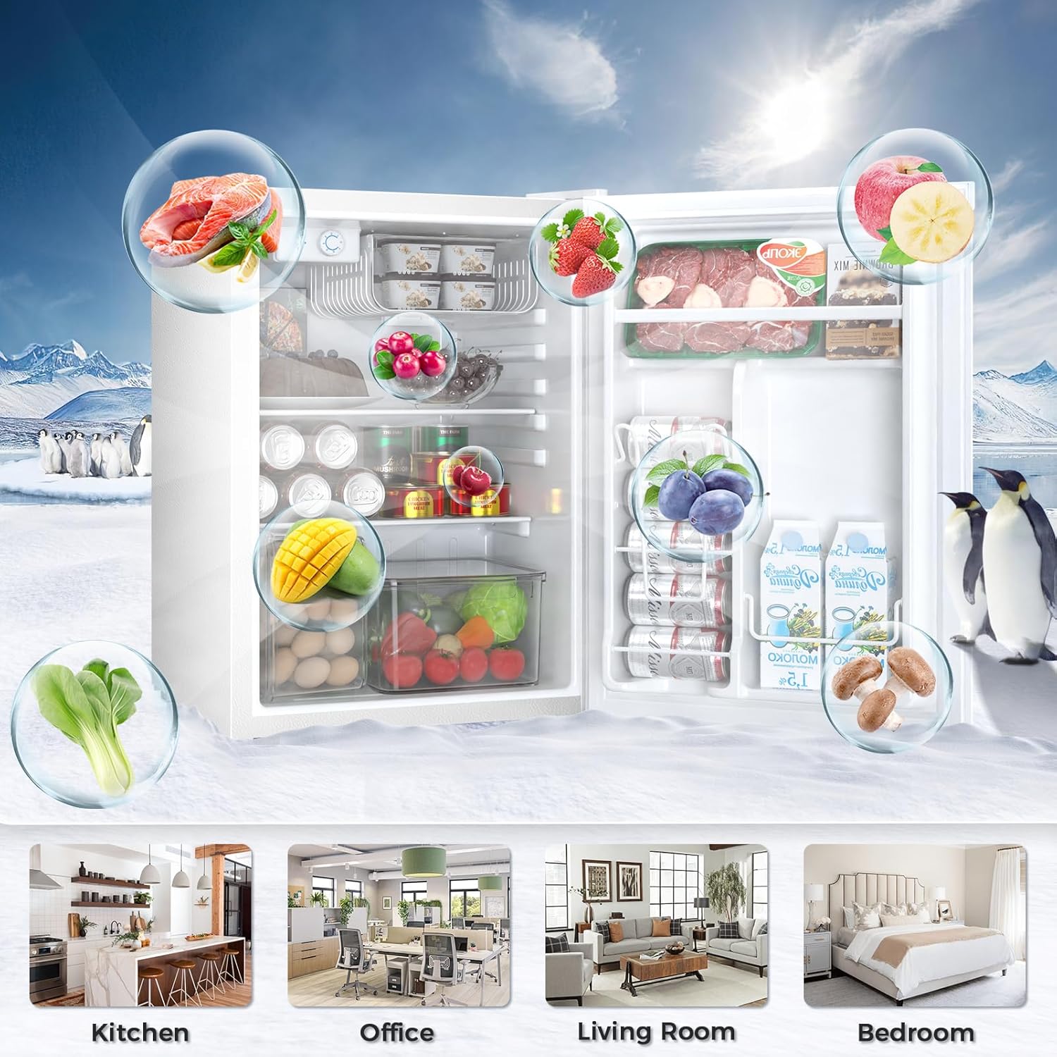 Mini Compact Refrigerator with Freezer, 2.6 Cu.Ft 58070RRE0 - Image 13