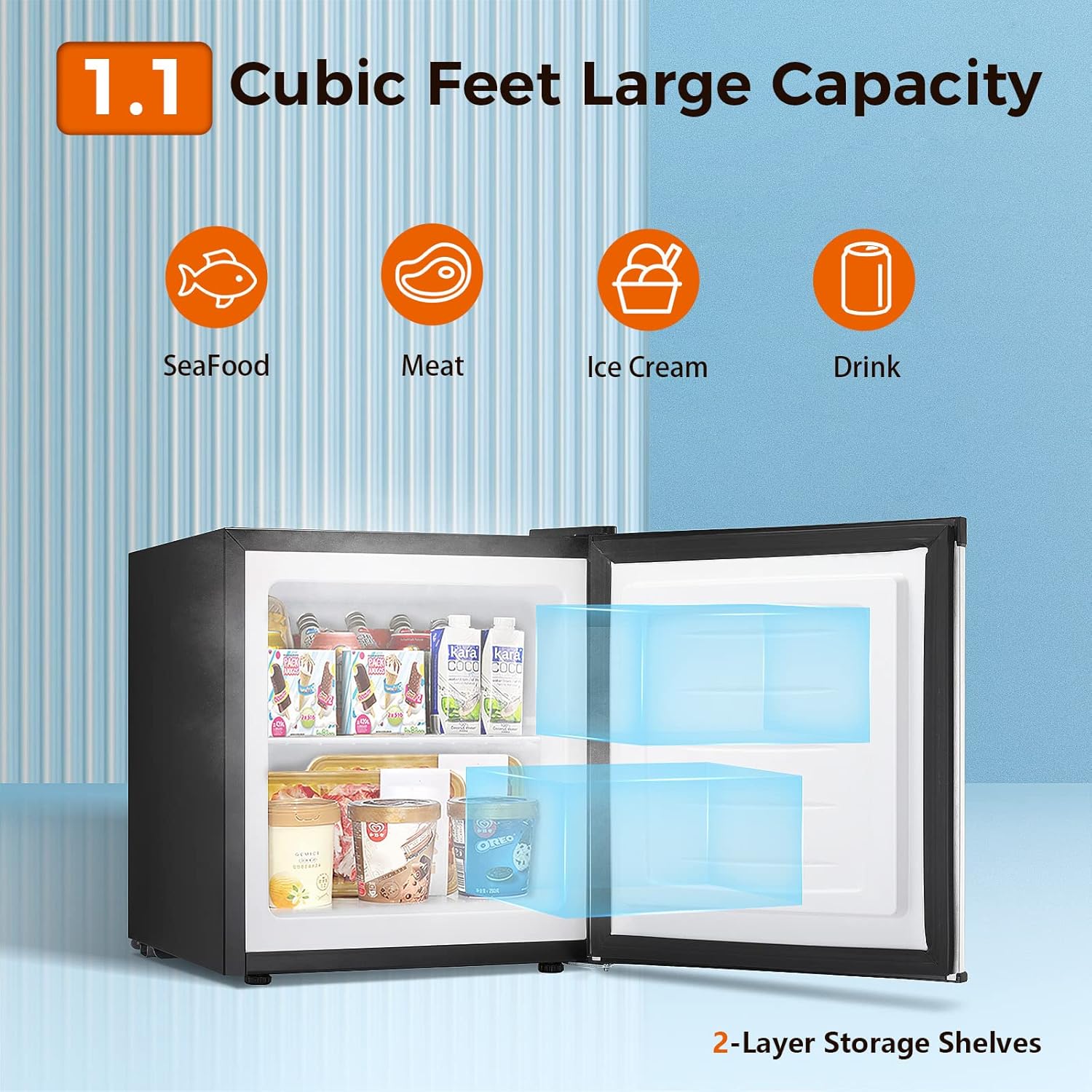 2.63.2 cu. ft Mini Fridge with Freezer - Image 19