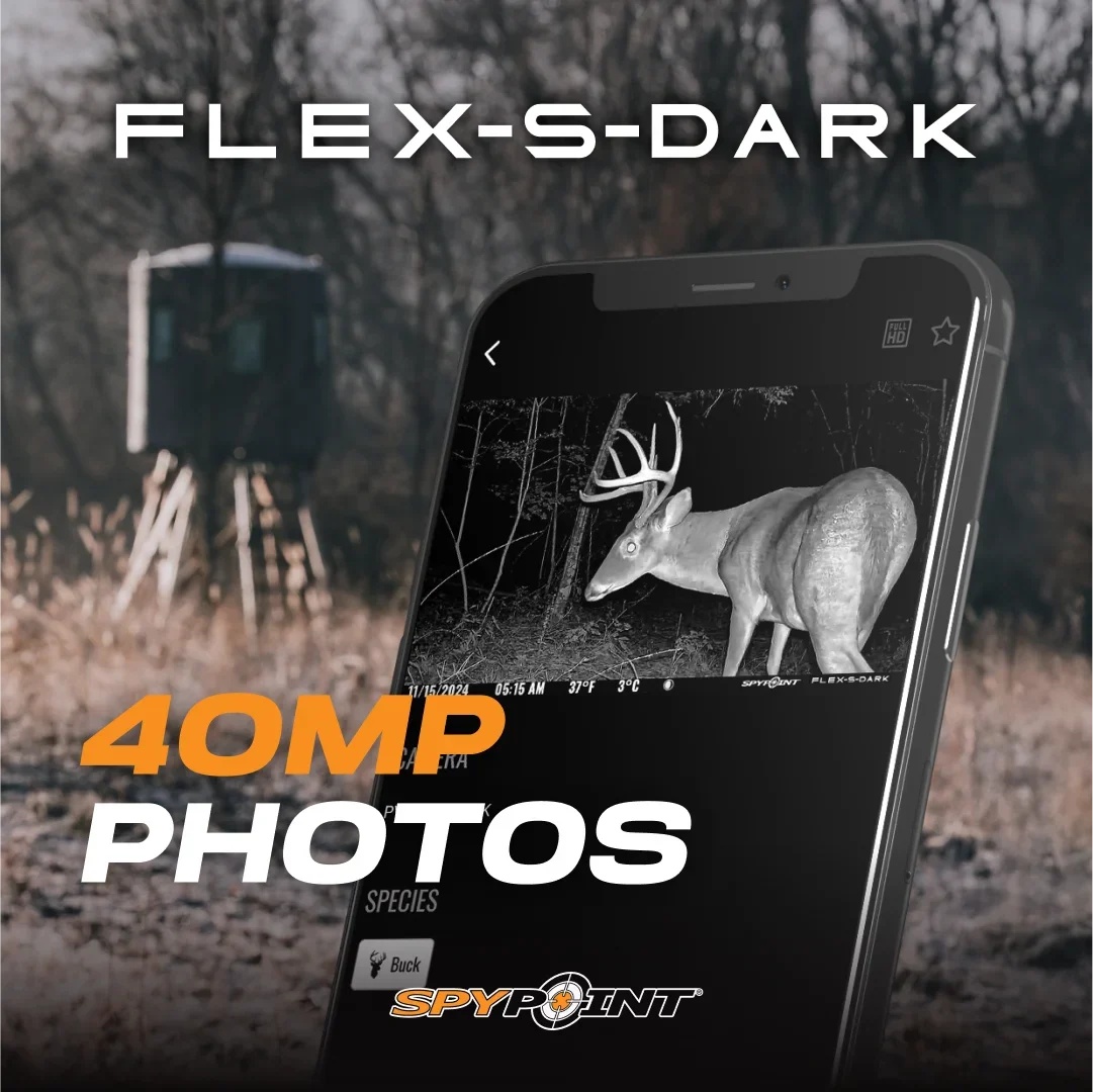 SPYPOINT Flex - S Dark Solar Outdoor Cellular Trail Camera - Integrated Solar Panel, No WiFi Needed, Night Vision - Image 4
