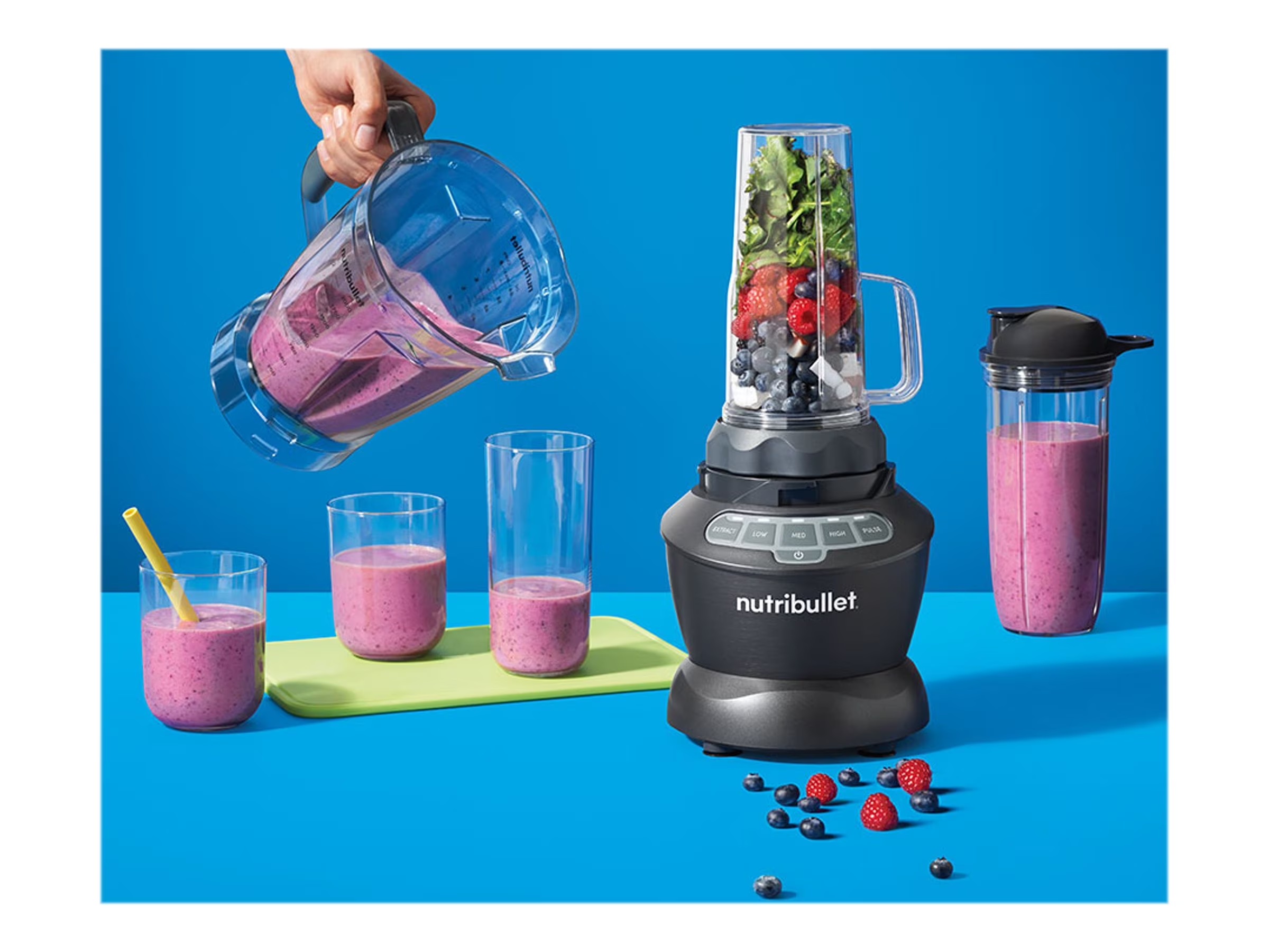 nutribullet 1200 Watts 64 oz. Full-Size Blender Combo NBF50500, Dark Gray. (Condition: New) - Image 9
