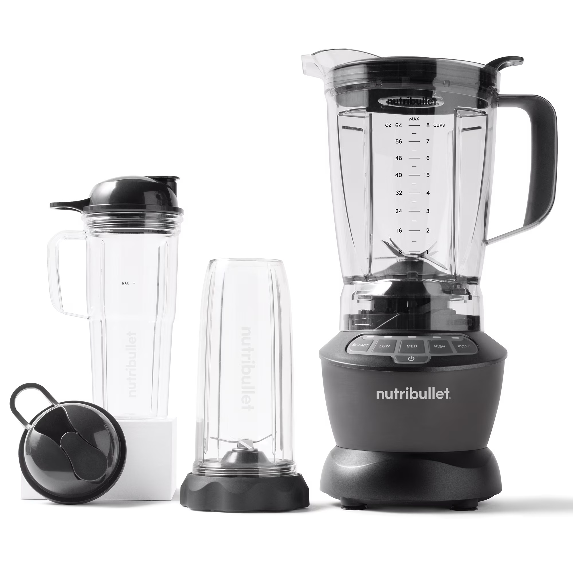 nutribullet 1200 Watts 64 oz. Full-Size Blender Combo NBF50500, Dark Gray. (Condition: New) - Image 2